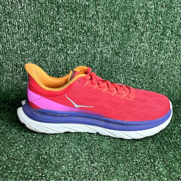 Hoka One One Womens Mach 4 Fiesta Red Running Shoes Sneakers Size 8 B - Picture 6 of 12